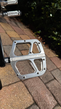 Timoto Wide Chrome Bike Pedals (Universal Fit)